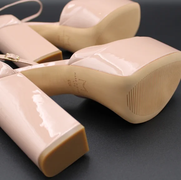 Marc Fisher Ankle Strap Platform Sandal (Womens) Light Pink (looks nude) 8.5 - Picture 12 of 13